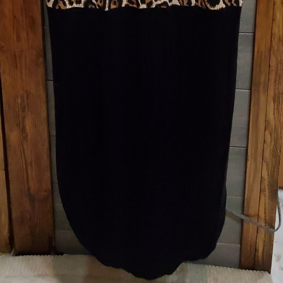 Leopard Color block v neck maxi dress USA CY Fashion see measurements - Picture 8 of 16